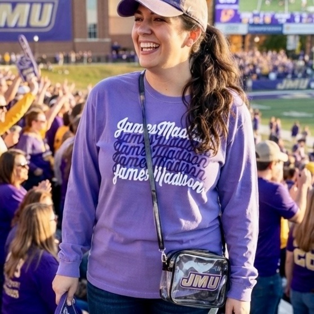 Comfort Colors James Madison University JMU Purple Long Sleeve Shirt XL Cotton